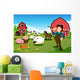Farmer and Tractor Farm Wall Mural
