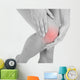 Woman having leg injury Wall Mural