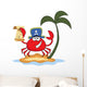 Crab Pirate Wall Decal