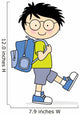 Child going to school with his backpack Wall Decal