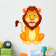 Cute Lion Cartoon Sitting Wall Decal