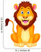 Cute Lion Cartoon Sitting Wall Decal