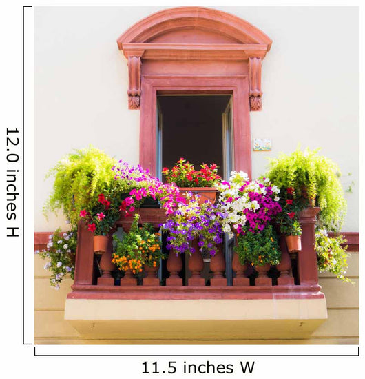 Balcone in fiore Wall Mural
