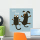 Cat and Dog Wall Decal