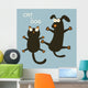 Cat and Dog Wall Decal