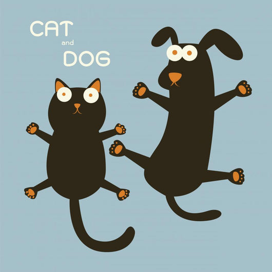 Cat and Dog Wall Decal