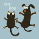 Cat and Dog Wall Decal
