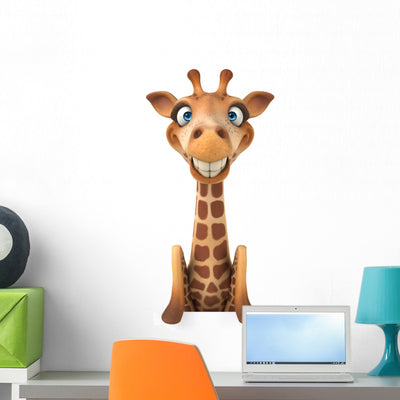 Fun Giraffe shown on a wall
