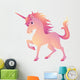 Colorful Pink Cartoon Unicorn Wall Decal