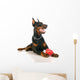 Great Doberman Dog with Favorite Toy Wall Decal