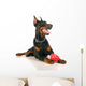 Great Doberman Dog with Favorite Toy Wall Decal