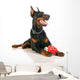 Great Doberman Dog with Favorite Toy Wall Decal