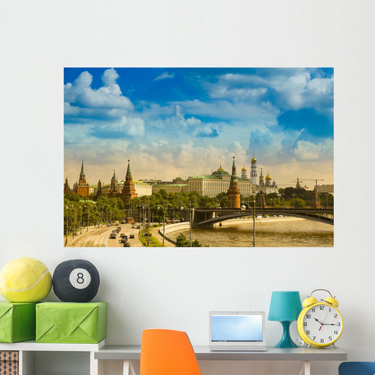 Panoramic Moscow Kremlin Russia Wall Mural