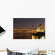 Hotels and bridge over Mississippi river at dusk, New Orleans Wall Mural