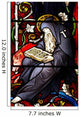 Reading Monk Stained Glass