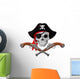 Pirate Skull and Guns Wall Decal