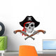 Pirate Skull and Guns Wall Decal