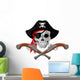Pirate Skull and Guns Wall Decal