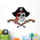 Pirate Skull and Guns Wall Decal