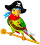 Pirate Parrot Wall Decal
