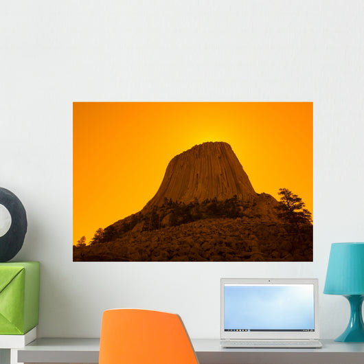 Devils Tower Sunrise Wall Mural