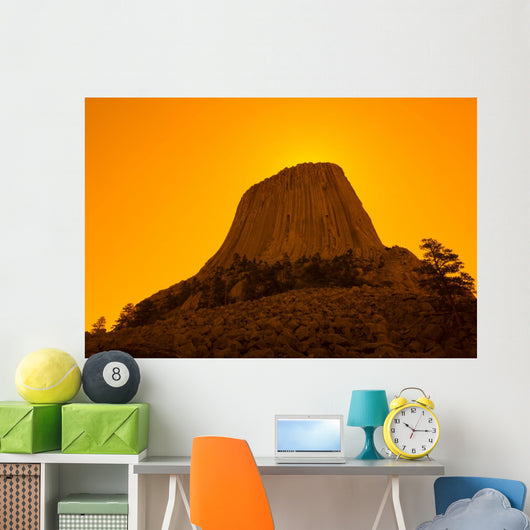 Devils Tower Sunrise Wall Mural
