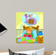 boy in bed reading a book about dragons Wall Mural