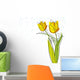 Tulips design on white background Wall Decal