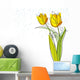 Tulips design on white background Wall Decal