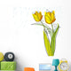 Tulips design on white background Wall Decal