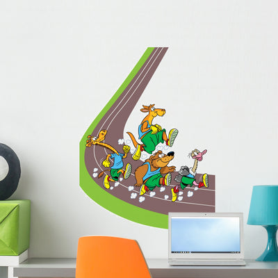 Gymkhana Wall Decal shown on a wall