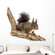 Side View of a Red Squirrel, Sciurus Vulgaris, Standing Wall Decal