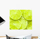 Green Lemon Slices Wall Mural
