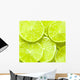 Green Lemon Slices Wall Mural