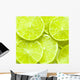 Green Lemon Slices Wall Mural