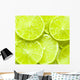 Green Lemon Slices Wall Mural