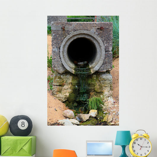 Sewer Pipe Beach Wall Mural