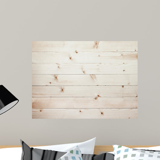 light wooden planks texture with branch Wall Mural