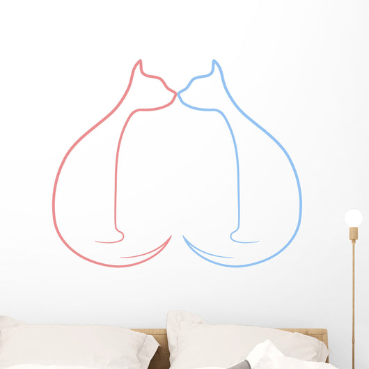 Cat Love Wall Mural