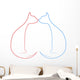 Cat Love Wall Mural
