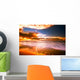 Sunset and Waves Wall Mural