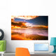 Sunset and Waves Wall Mural