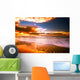 Sunset and Waves Wall Mural