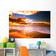 Sunset and Waves Wall Mural