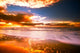 Sunset and Waves Wall Mural