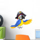 Pirate Parrot Illustration Wall Mural