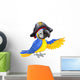 Pirate Parrot Illustration Wall Mural