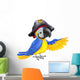 Pirate Parrot Illustration Wall Mural