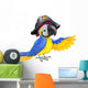 Pirate Parrot Illustration Wall Mural