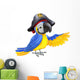 Pirate Parrot Illustration Wall Mural